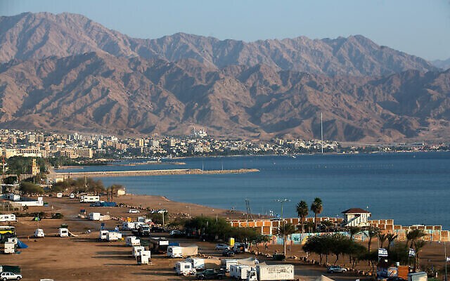 View of the Jordanian city of Aqaba, as seen from the Israeli city of Eilat. November 10, 2019. Photo by Moshe Shai/FLASH90 *** Local Caption *** ò÷áä
éøãï