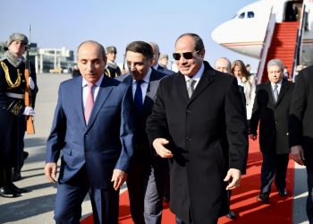 الرئيس السيسي يصل إلى العاصمة الأذربيجانية باكو بعد نهاية زيارته للهند